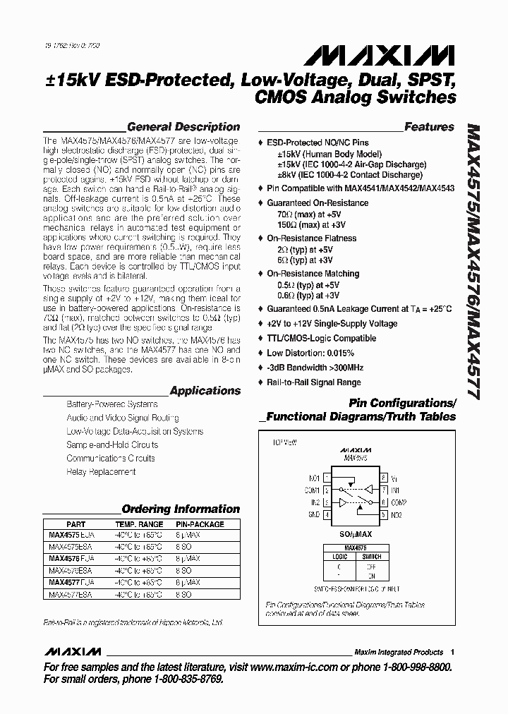 MAX4575_962788.PDF Datasheet