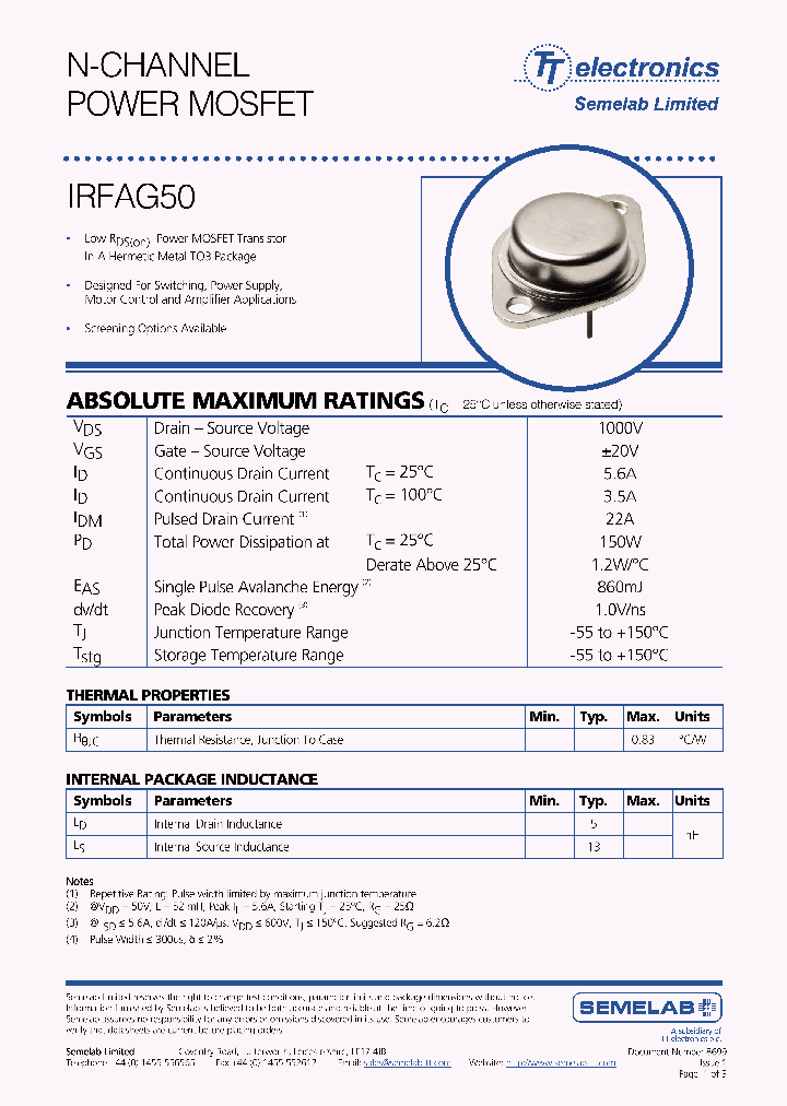 IRFAG50_963019.PDF Datasheet