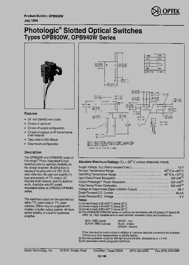 OPB940W_659077.PDF Datasheet