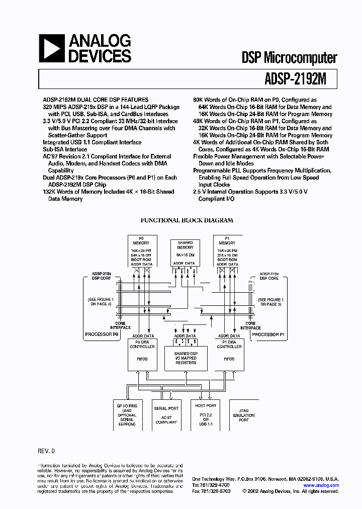 ADSP-2192_819423.PDF Datasheet