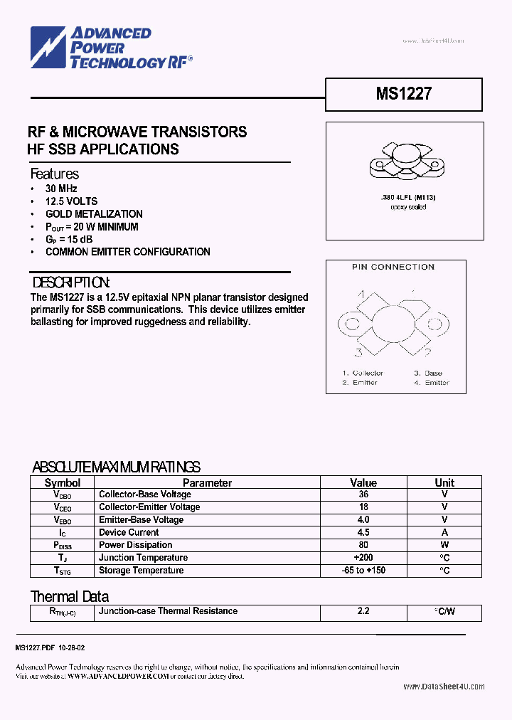 MS1227_690291.PDF Datasheet