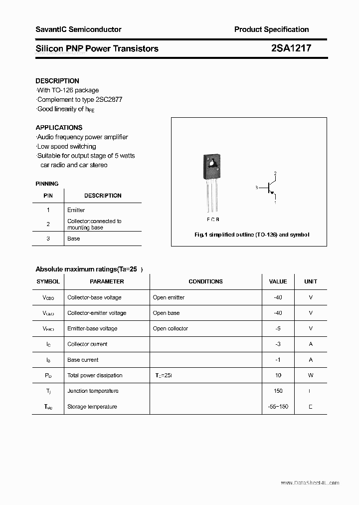 2SA1217_691029.PDF Datasheet