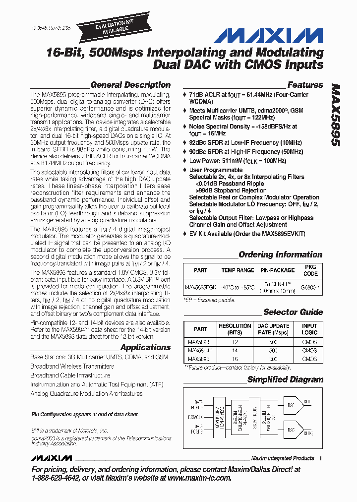 MAX5895EGK_894471.PDF Datasheet