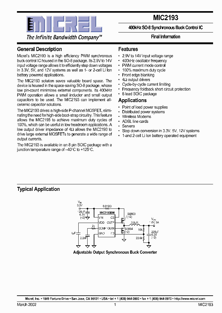 MIC2193_895217.PDF Datasheet
