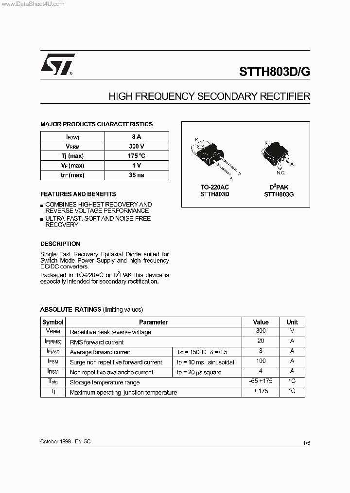 STTH803D_697302.PDF Datasheet