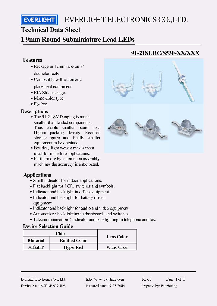 91-21SURC-S530-XX-XXX_1001517.PDF Datasheet
