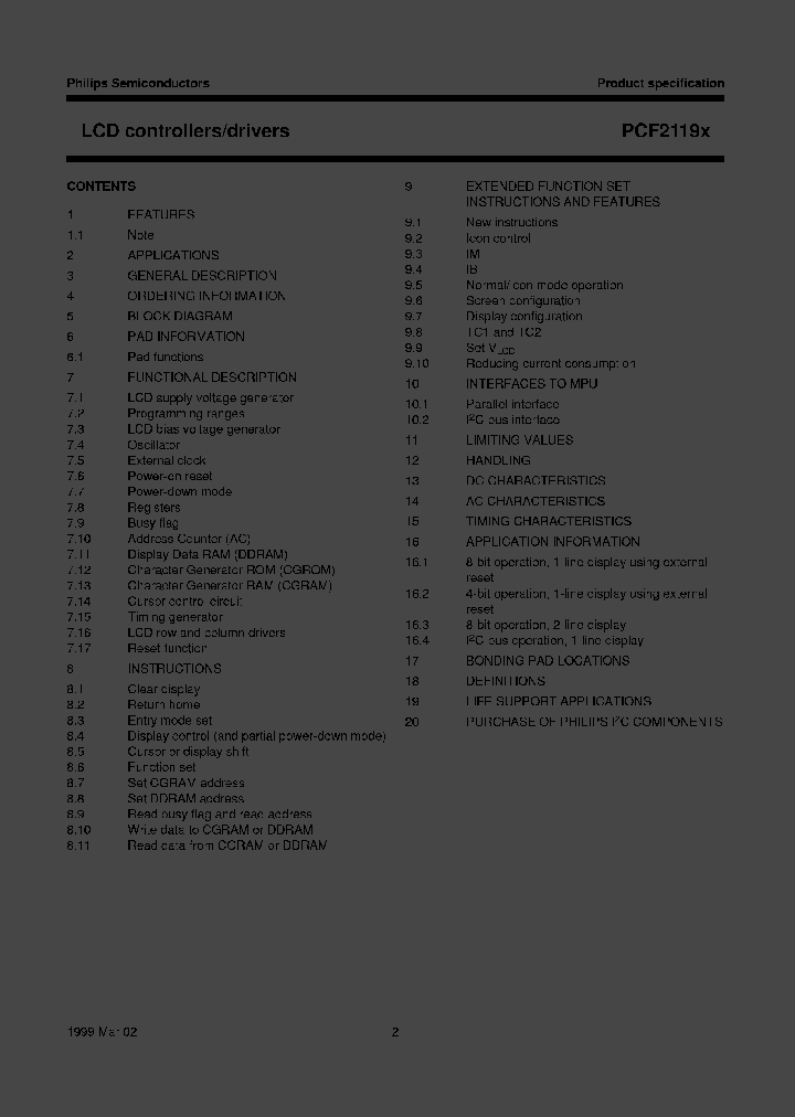 PCF2119SU2_647657.PDF Datasheet