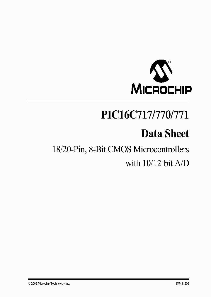 PIC16C771T-ESS_925036.PDF Datasheet