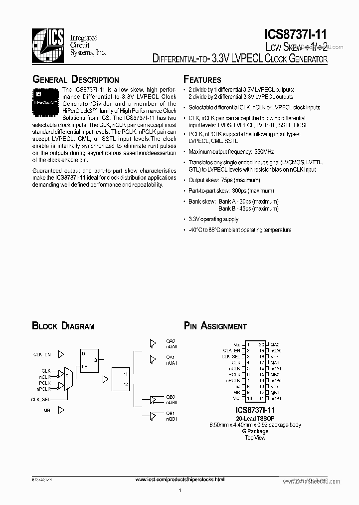 ICS8737I-11_728431.PDF Datasheet