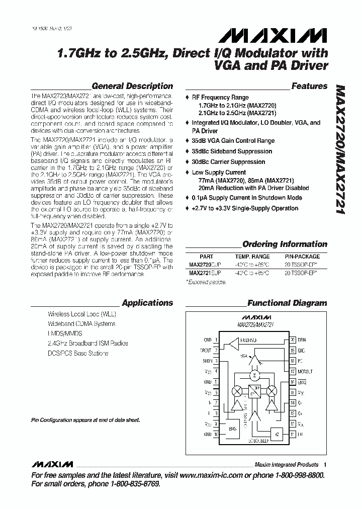 MAX2721_657462.PDF Datasheet
