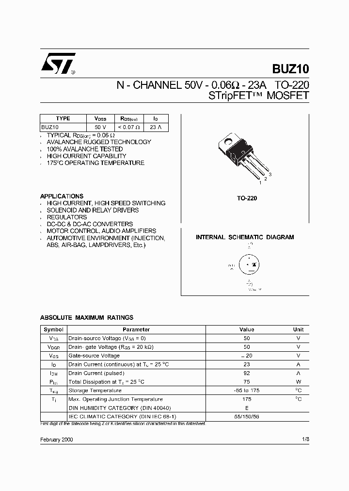 BUZ10_935247.PDF Datasheet