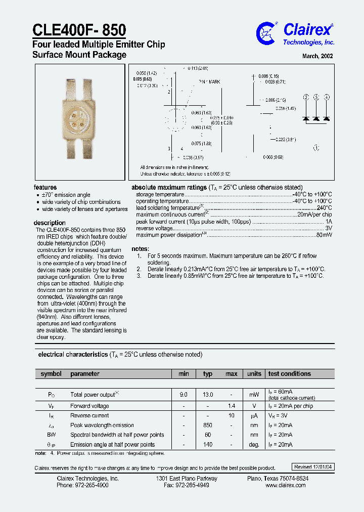 CLE400F_935747.PDF Datasheet