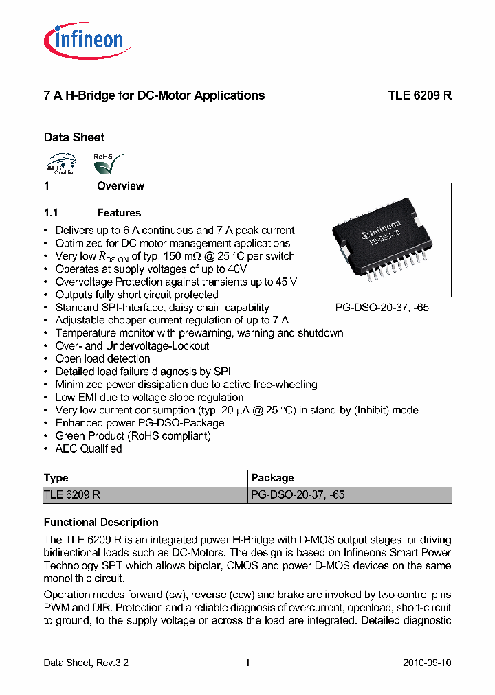 TLE6209R10_1053235.PDF Datasheet