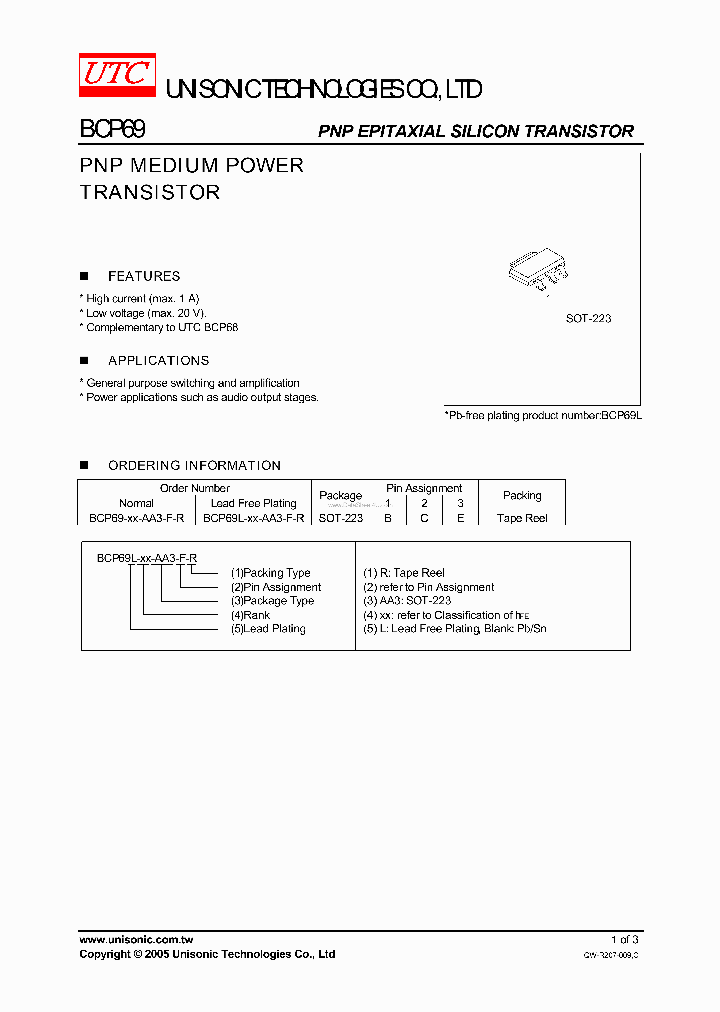 BCP69_753161.PDF Datasheet