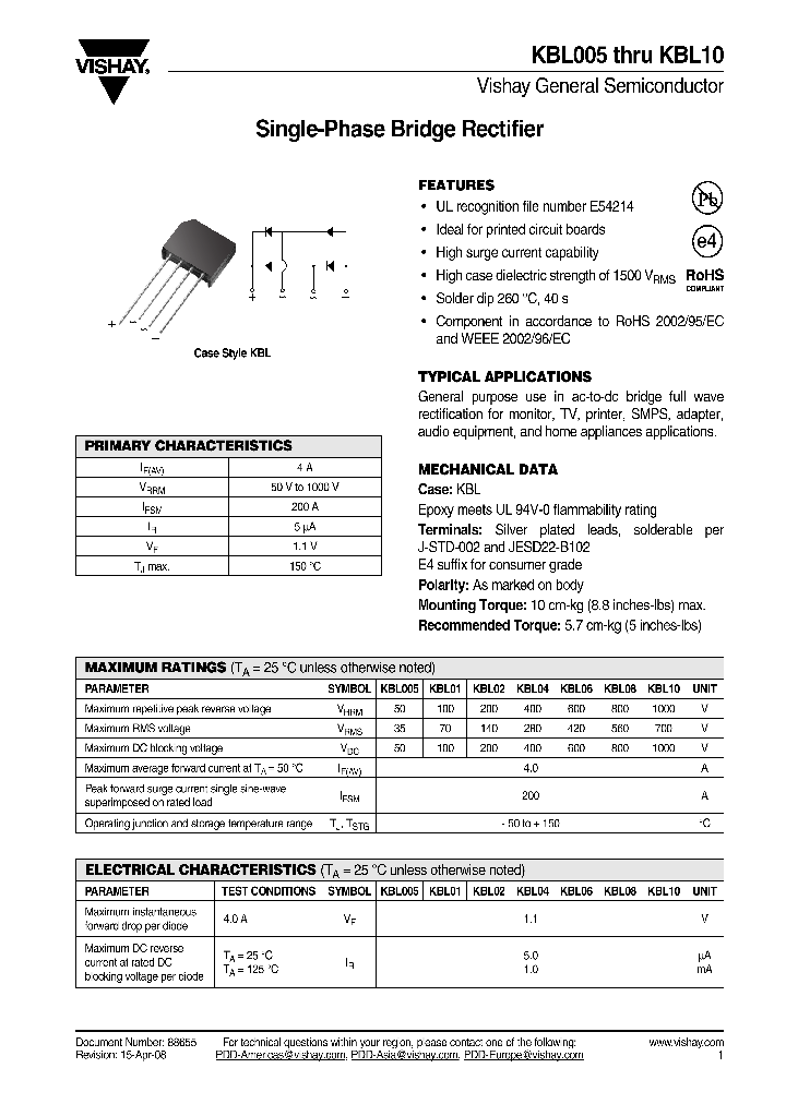 KBL10-E451_672902.PDF Datasheet