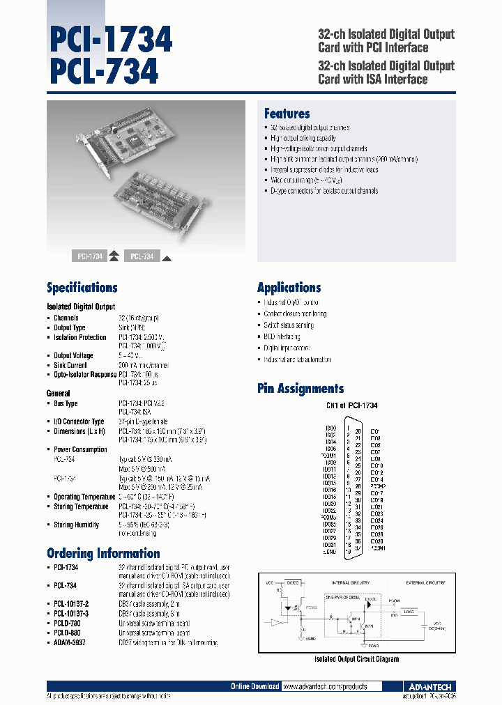 PCI-1734_1079095.PDF Datasheet