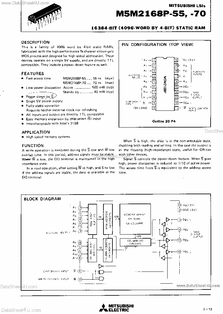 M5M2168P_761730.PDF Datasheet