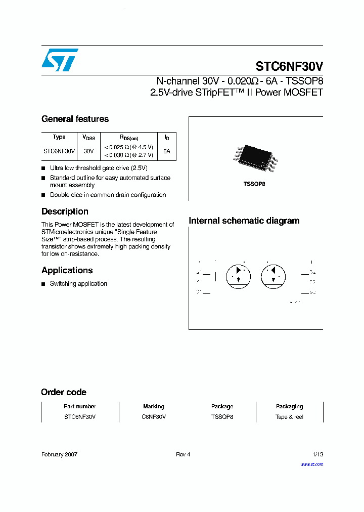 STC6NF30V_766045.PDF Datasheet