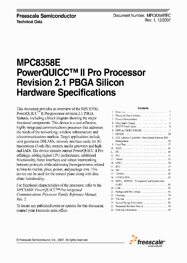 MPC8358ETZQAGDDA_1099801.PDF Datasheet