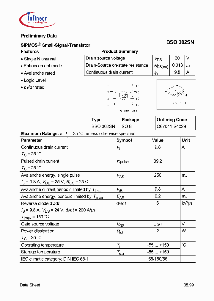 BSO302SN_976250.PDF Datasheet