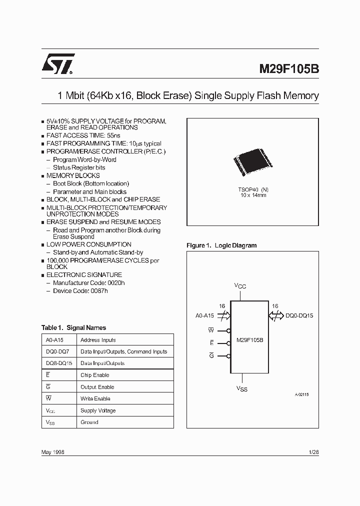 M29F105B_683877.PDF Datasheet