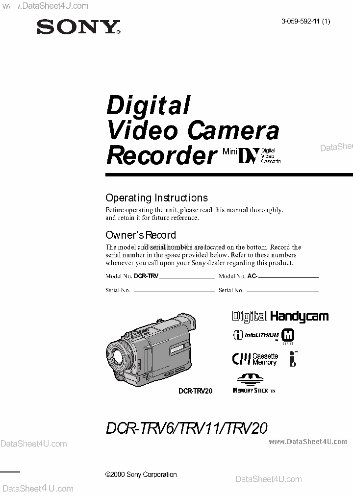 DCR-TRV11_780147.PDF Datasheet