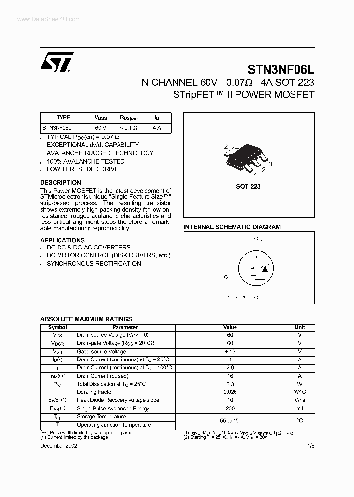 STN3NF06L_783073.PDF Datasheet