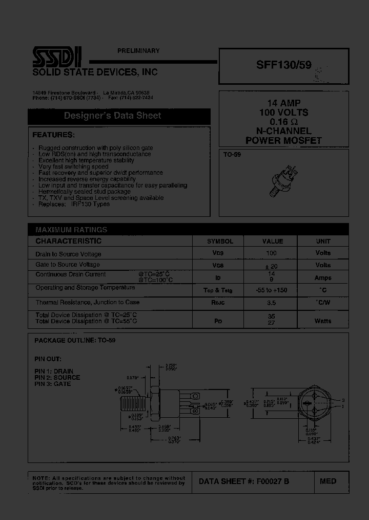 SFF13059_686727.PDF Datasheet