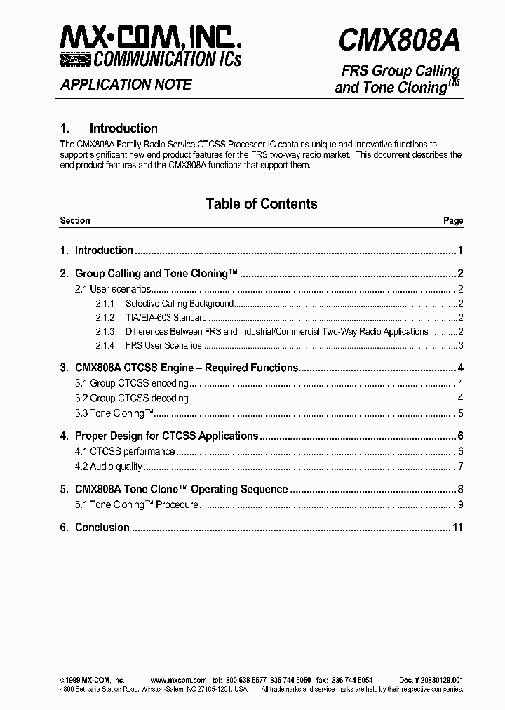 CMX808A_985635.PDF Datasheet