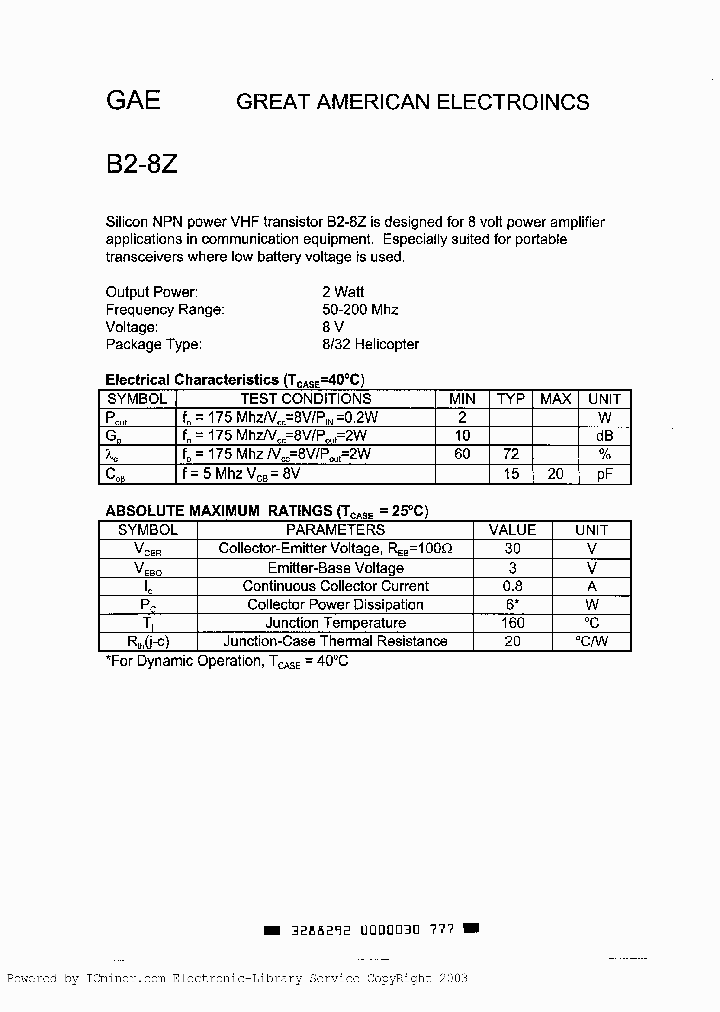 B2-8Z_690121.PDF Datasheet
