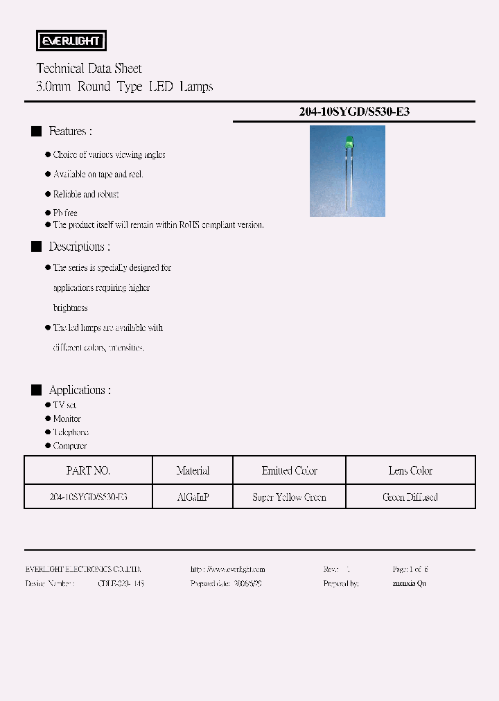 204-10SYGD-S530-E3_1125299.PDF Datasheet