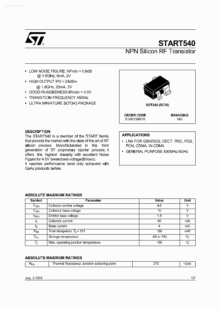 START540_818507.PDF Datasheet