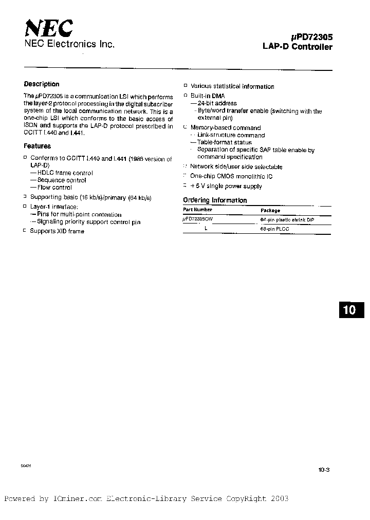 UPD72305CW_694512.PDF Datasheet