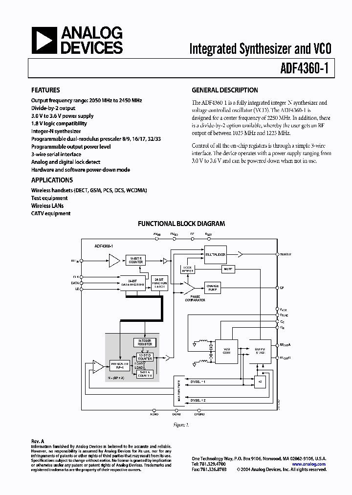 ADF4360-1BCP_1045294.PDF Datasheet