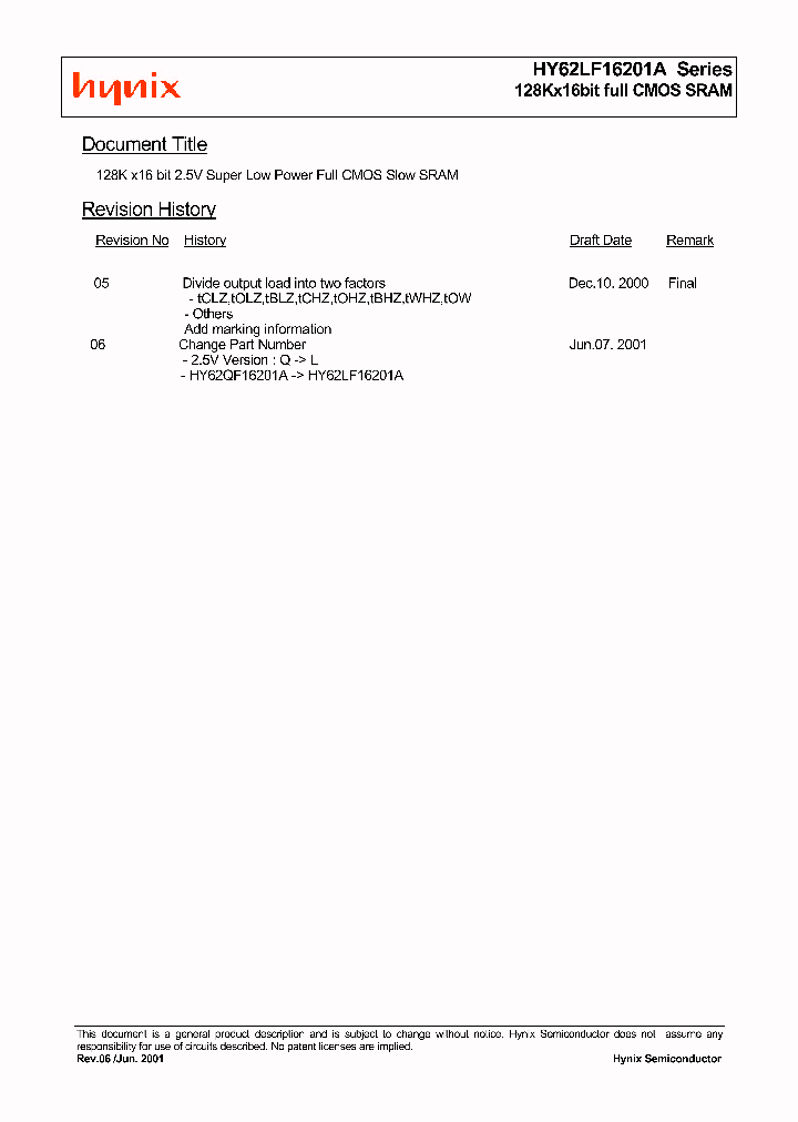 HY62LF16201ALLF-85_698016.PDF Datasheet
