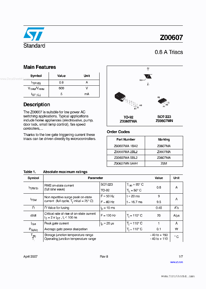 Z00607_825362.PDF Datasheet