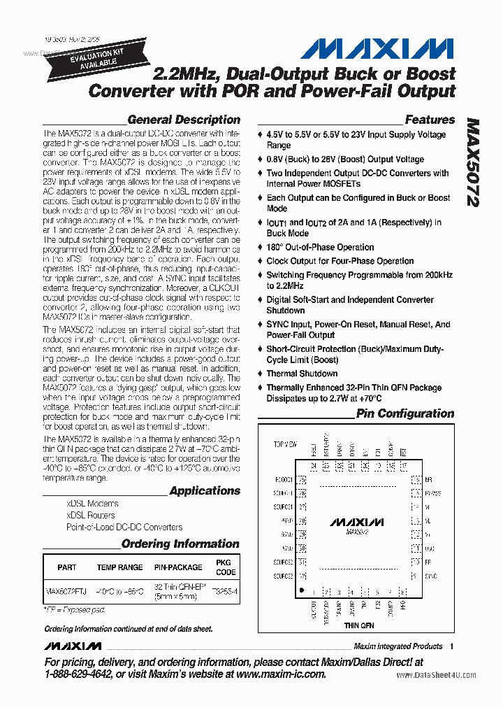 MAX5072_826670.PDF Datasheet