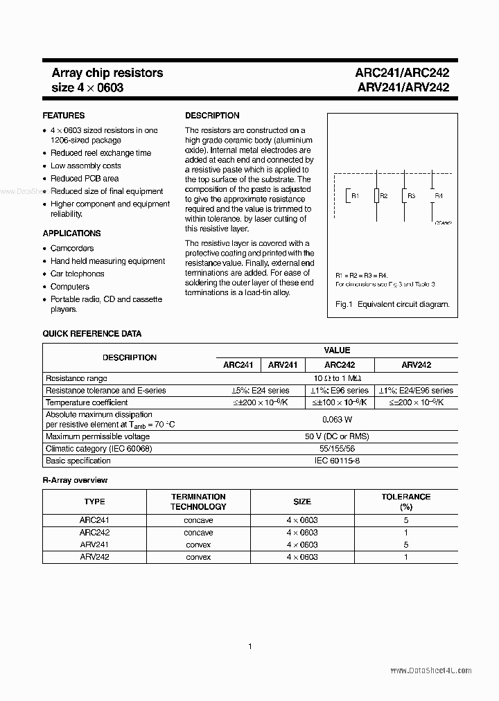 ARC241_828257.PDF Datasheet