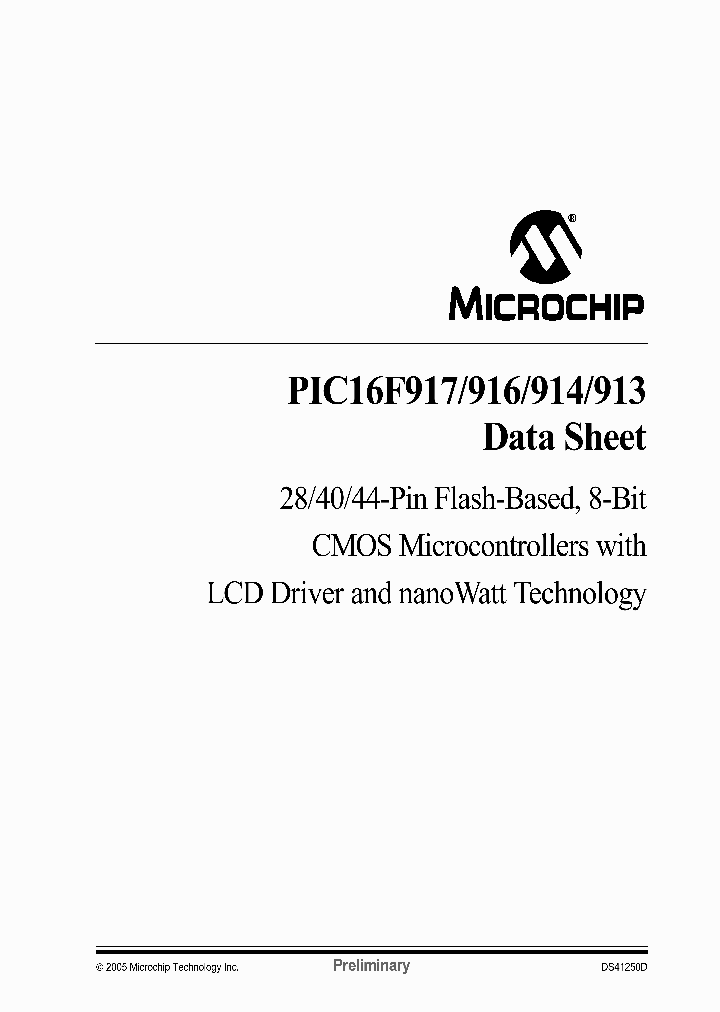 PIC16F917_828332.PDF Datasheet