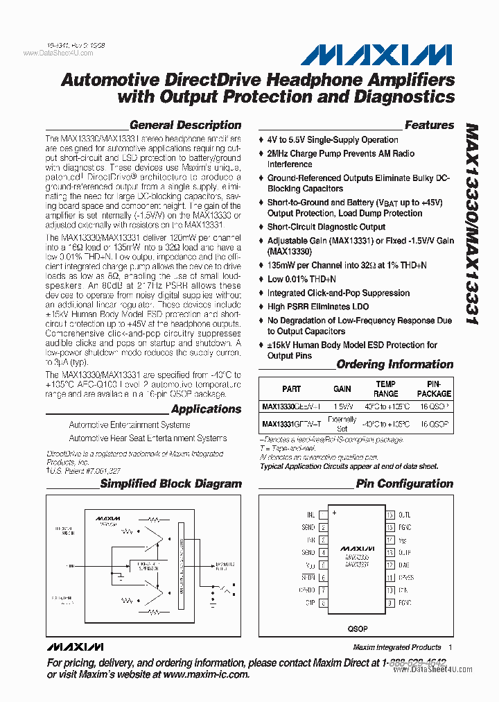 MAX13330_833297.PDF Datasheet