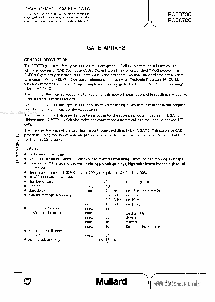 PCF0700_836895.PDF Datasheet
