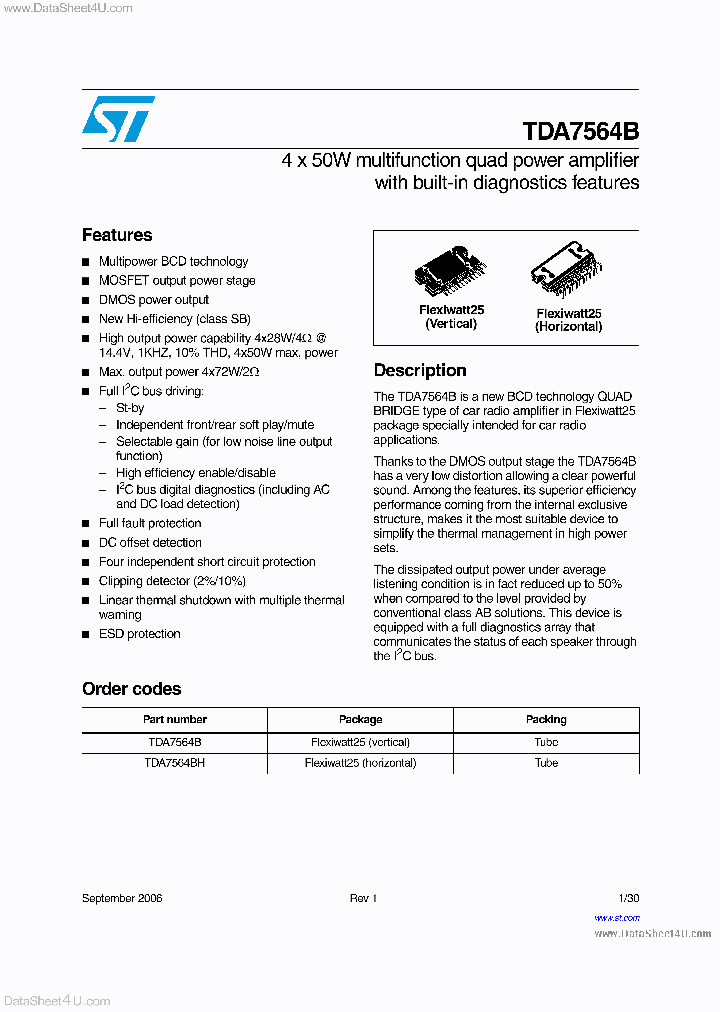 TDA7564B_839552.PDF Datasheet