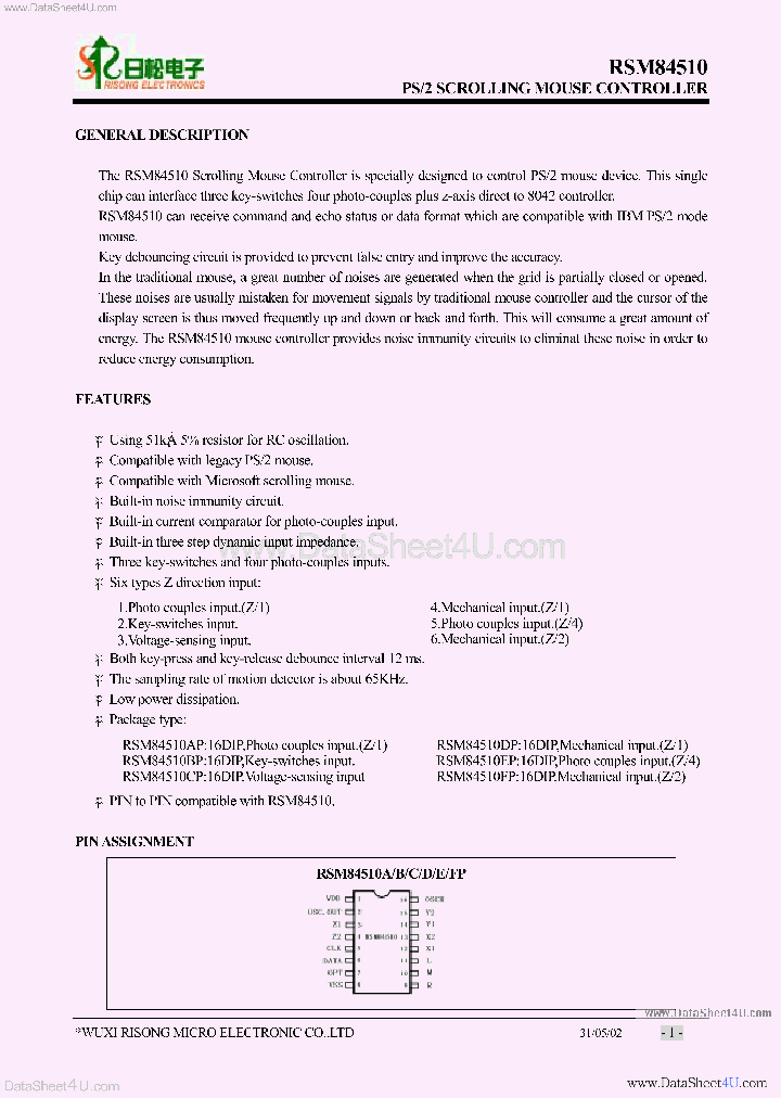 RSM84510_839649.PDF Datasheet