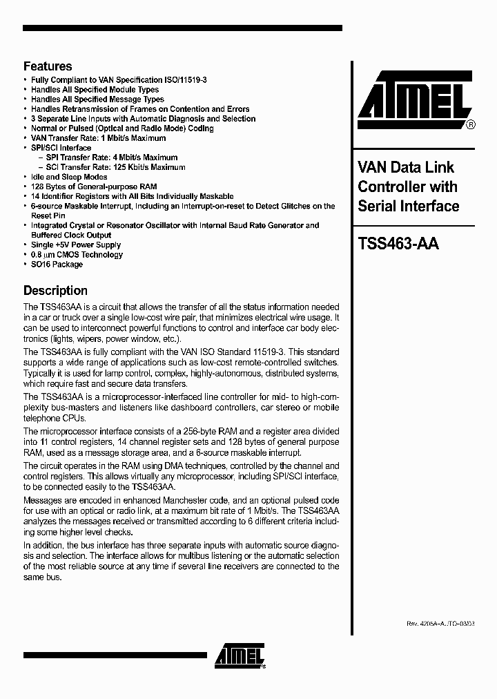 TSS463-AA_711630.PDF Datasheet