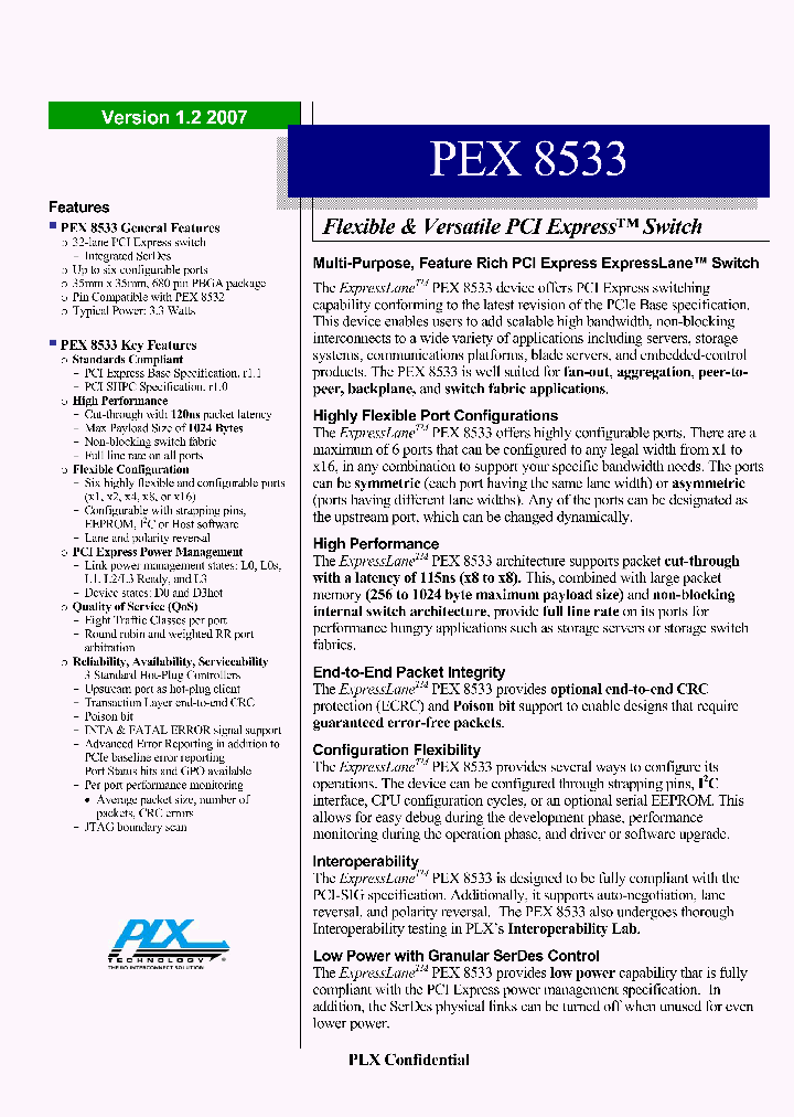 PEX8533-AARDK_711639.PDF Datasheet