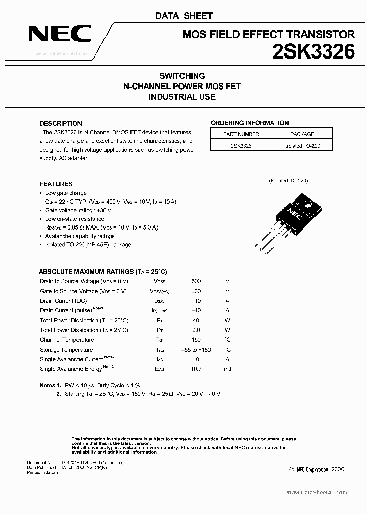 K3326_857070.PDF Datasheet