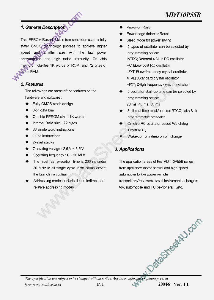 MDT10P55B_857831.PDF Datasheet