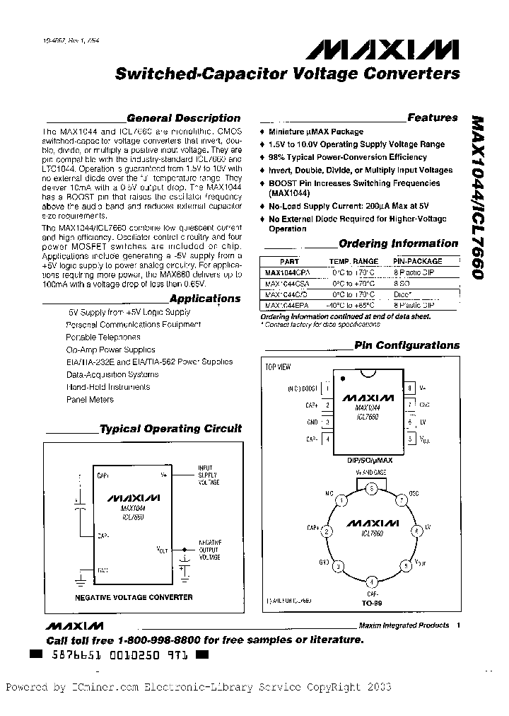 ICL7660CDW_714548.PDF Datasheet
