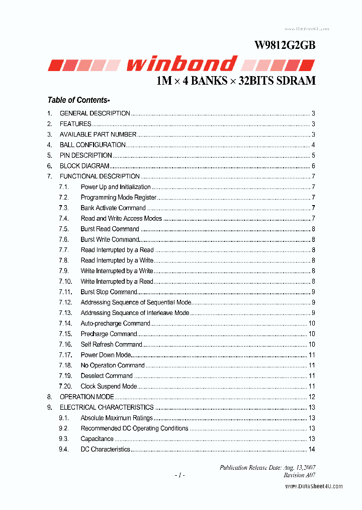 W9812G2GB_856530.PDF Datasheet