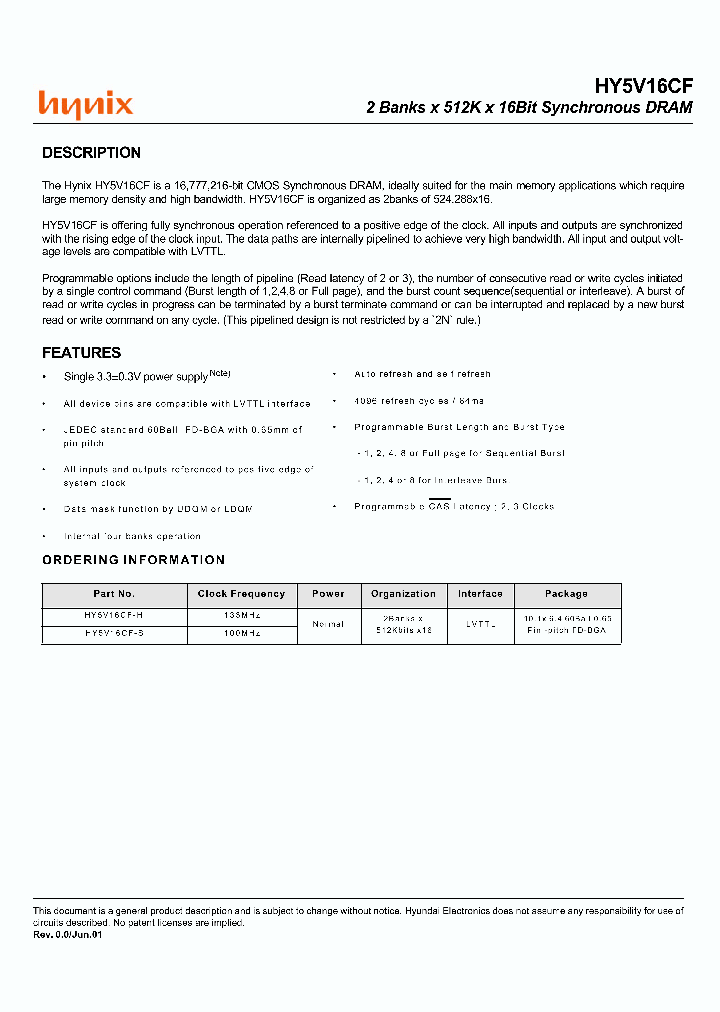 HY5V16CF_716285.PDF Datasheet